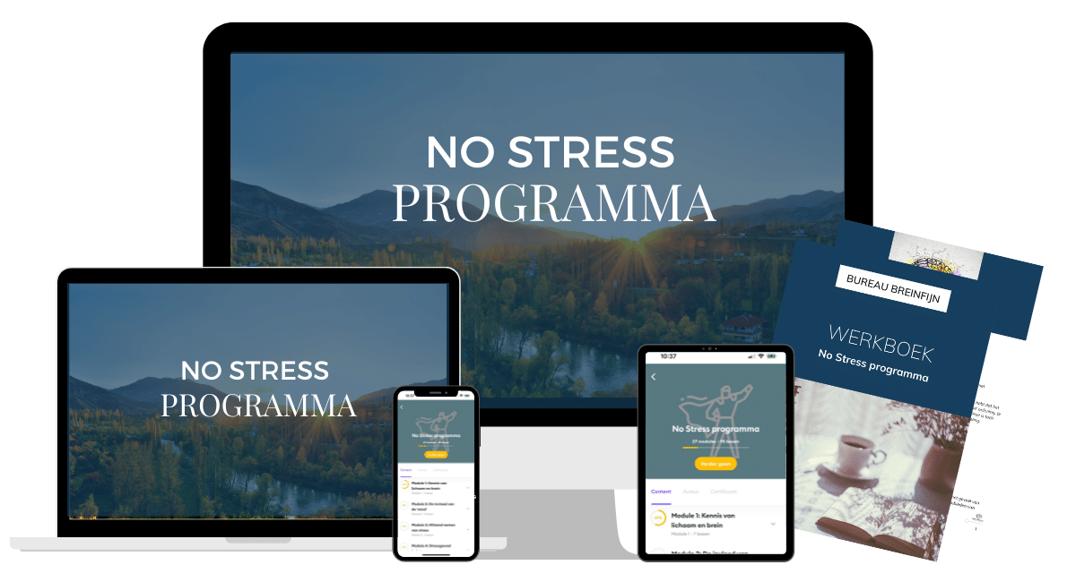 Breng je stress onder controle met een bewezen programma dat je helpt bij duurzame rust en balans.